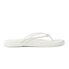 Olukai Women's 'Aka Flip Flop - White/White 20509-4R4R