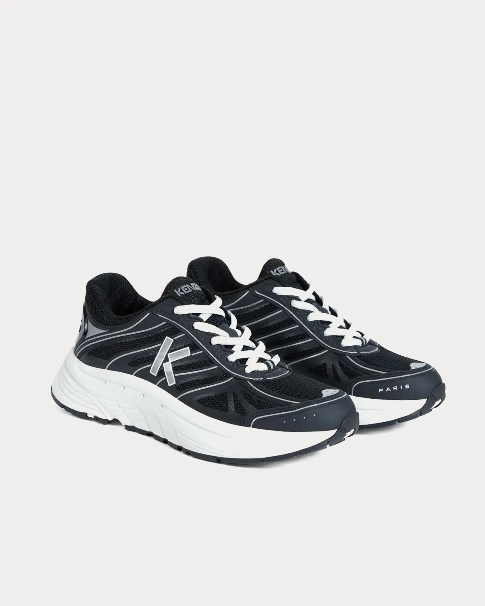 Pace Black / White Low Top Sneakers