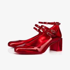 Patent Leather Pumps with Choker 60mm