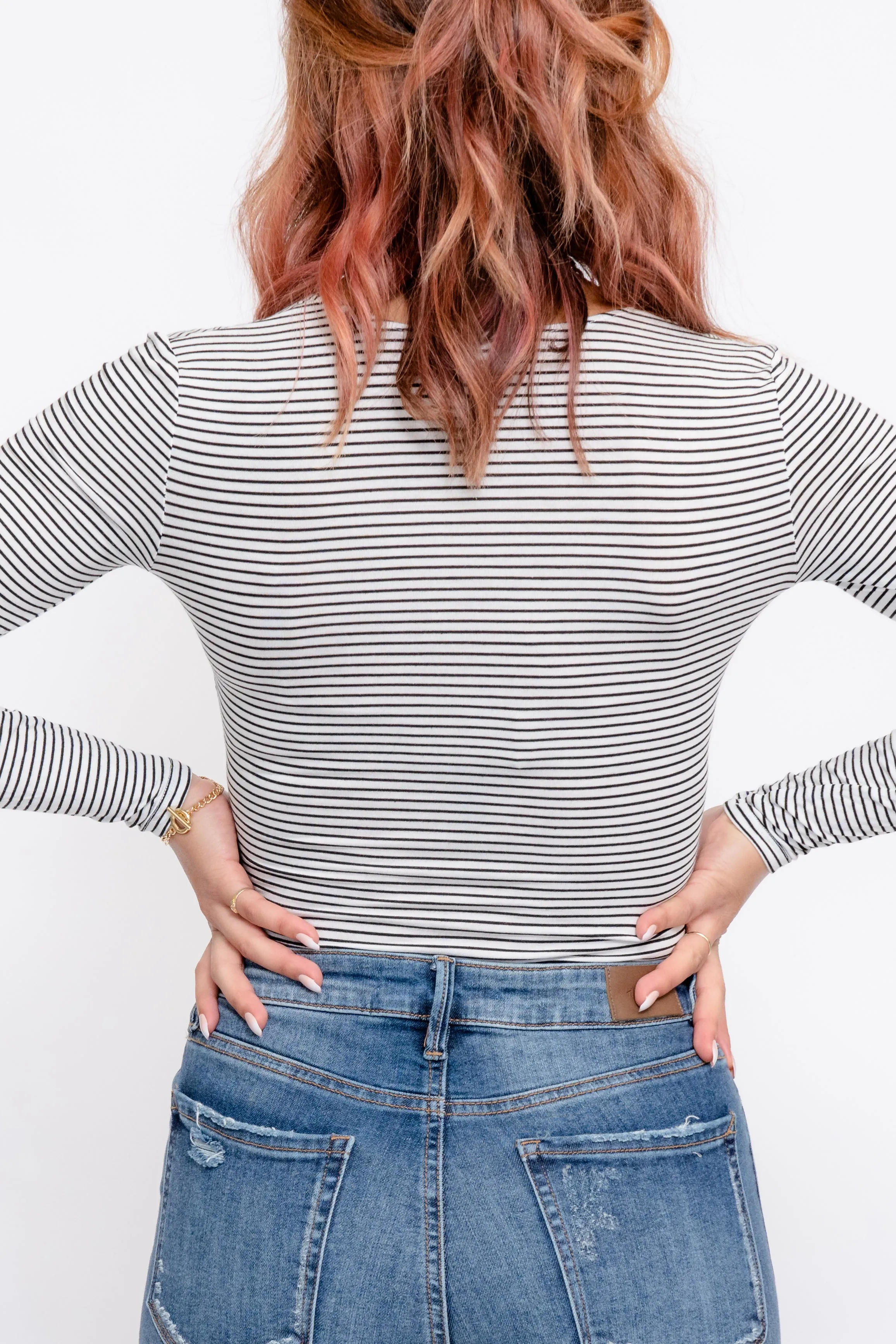 Plot Twist Deep V-Neck Bodysuit