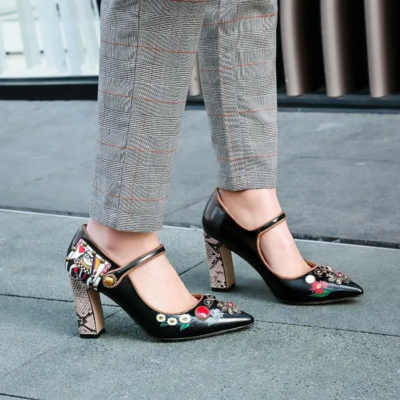 POINTED SQUARE HEELS