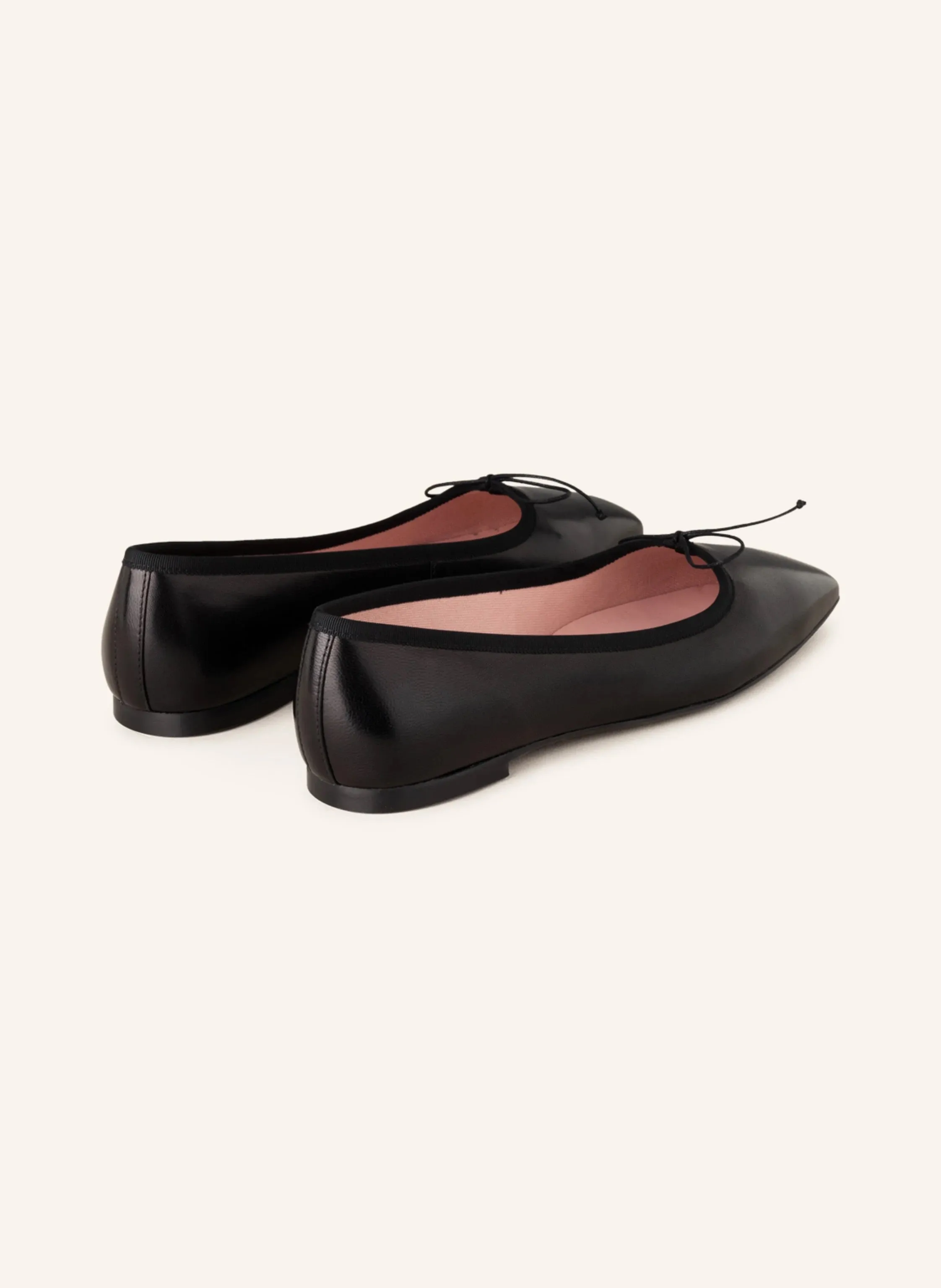 PRETTY BALLERINAS CAMILLE SQUARE TOE LEATHER BALLET FLATS