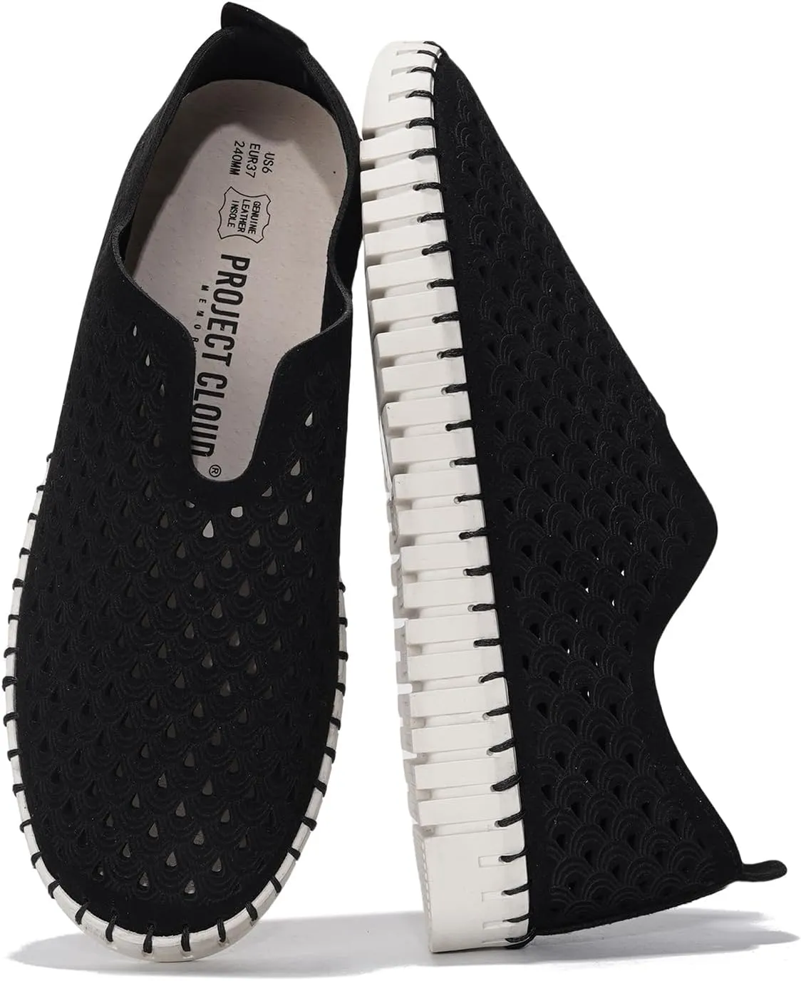 Project Cloud Womens Shoes – Lightweight Summer Loafers for Women with Memory Foam Insole – Stylish & Comfortable Womens Loafers - Perfect Spring Shoes for Women 2025 (Lily, Black, 11)