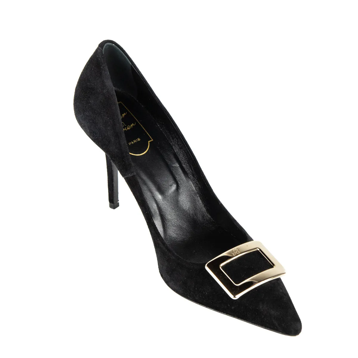 Roger Vivier Black Suede Pumps Size US 9 | EU 39