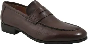 Rossi Men's Italian Leather 1876 Penny Loafers Brown Size 45