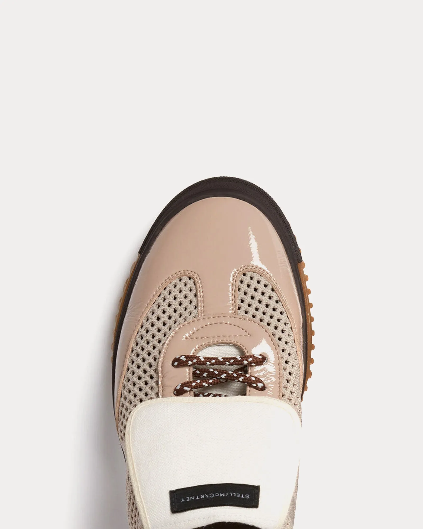 S-Wave Sport Mesh-Panelled Pink Beige Low Top Sneakers