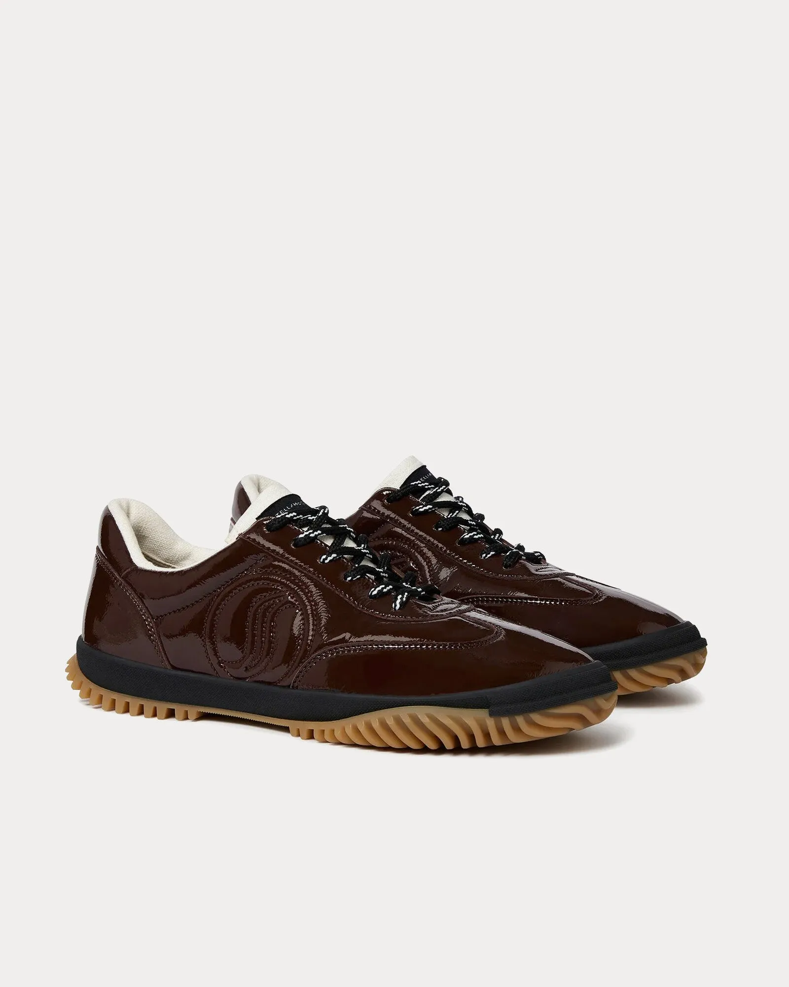 S-Wave Sport Panelled Mocha Brown Low Top Sneakers
