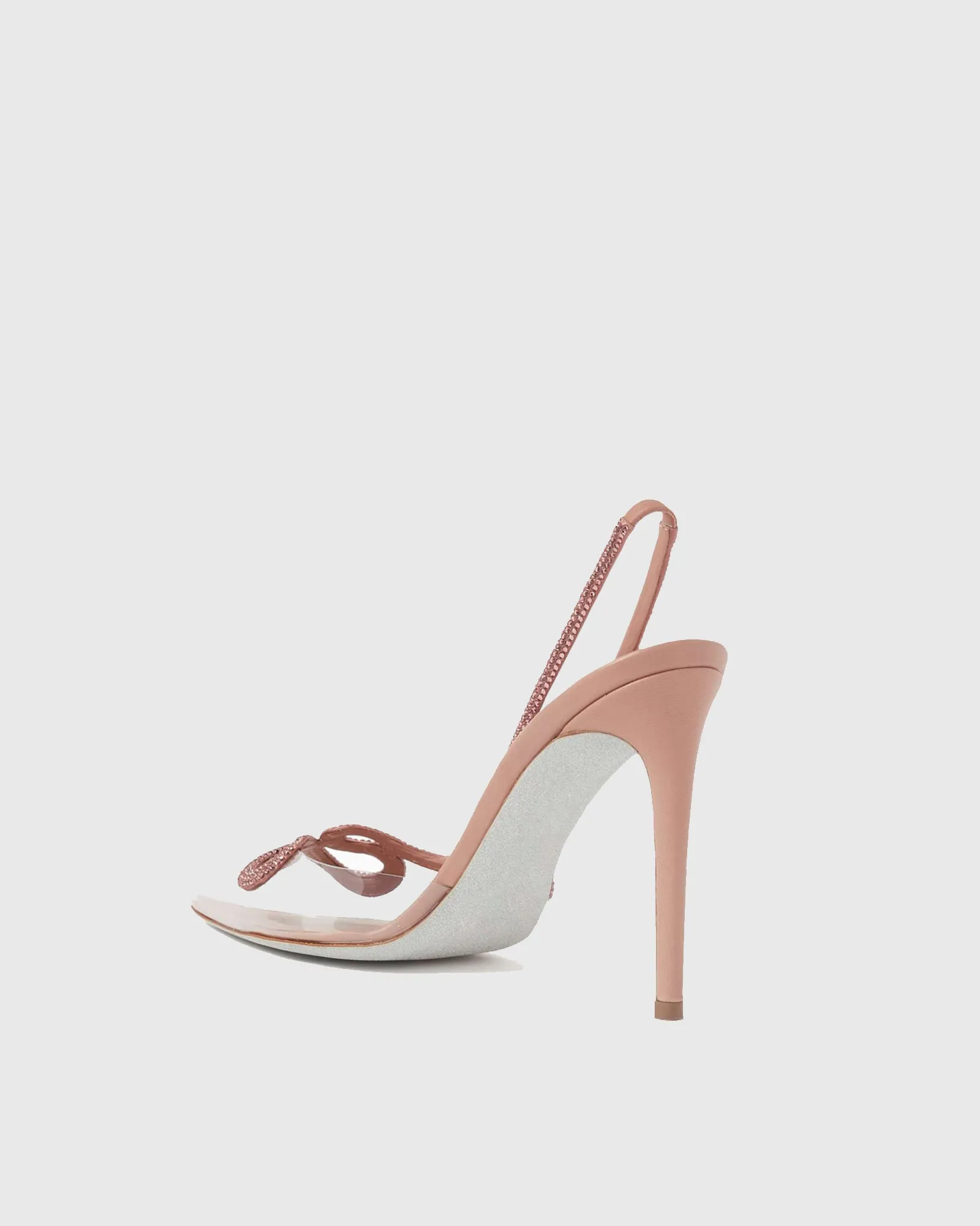 Sarni Snake Rhinestone Slingback Pumps in Champagne