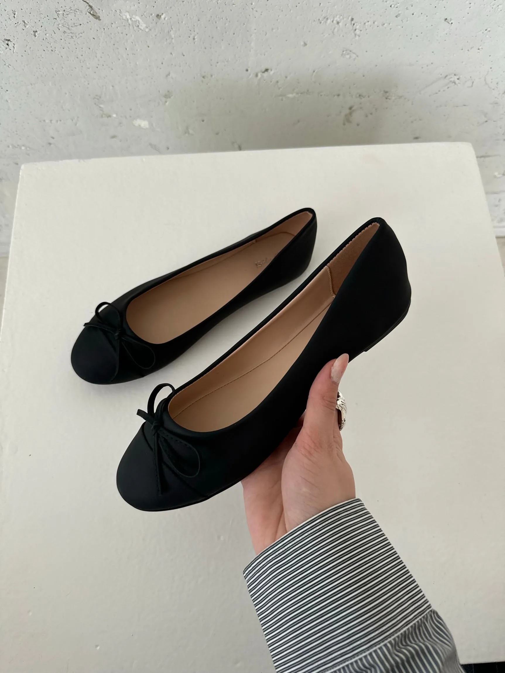 Segovia ballet flats with bow - Black