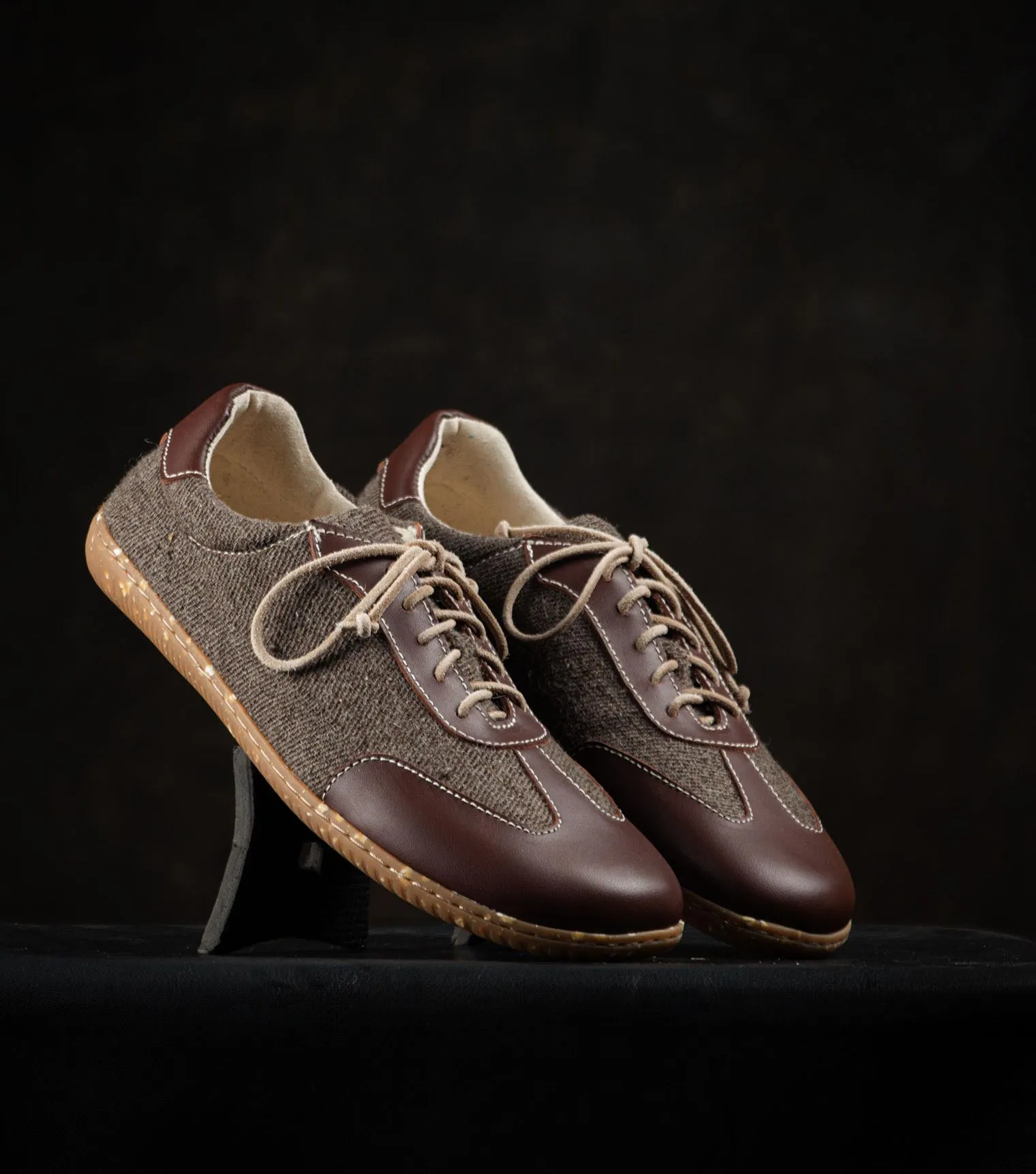 Sneaky Ninjas | Yak Wool and Leather Barefoot Retro Trainers