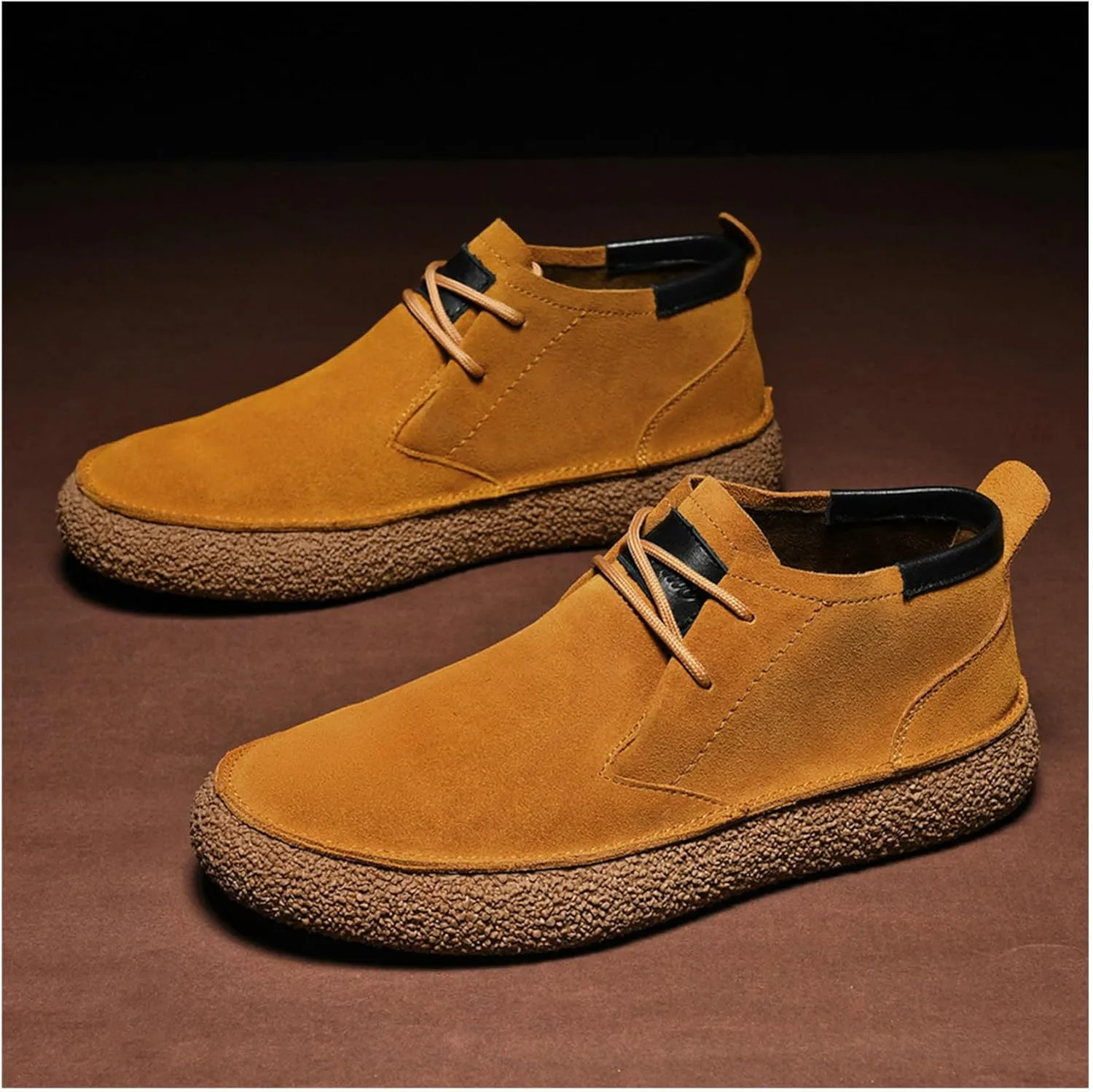 SywzX&xfybz Cow Suede Men's Casual Loafers Anti Slip Soft Soled Driving Shoes Men's Leather Shoes