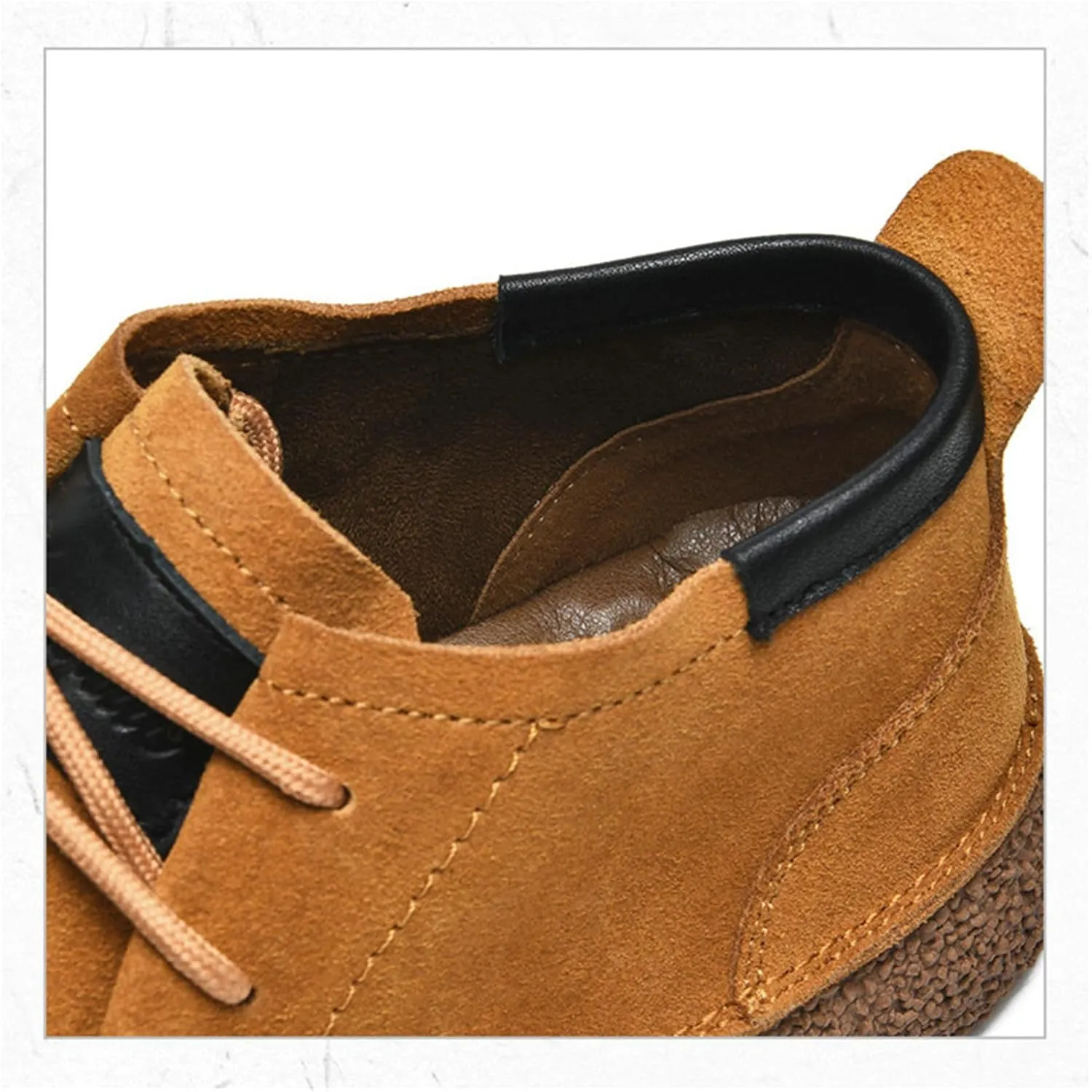SywzX&xfybz Cow Suede Men's Casual Loafers Anti Slip Soft Soled Driving Shoes Men's Leather Shoes