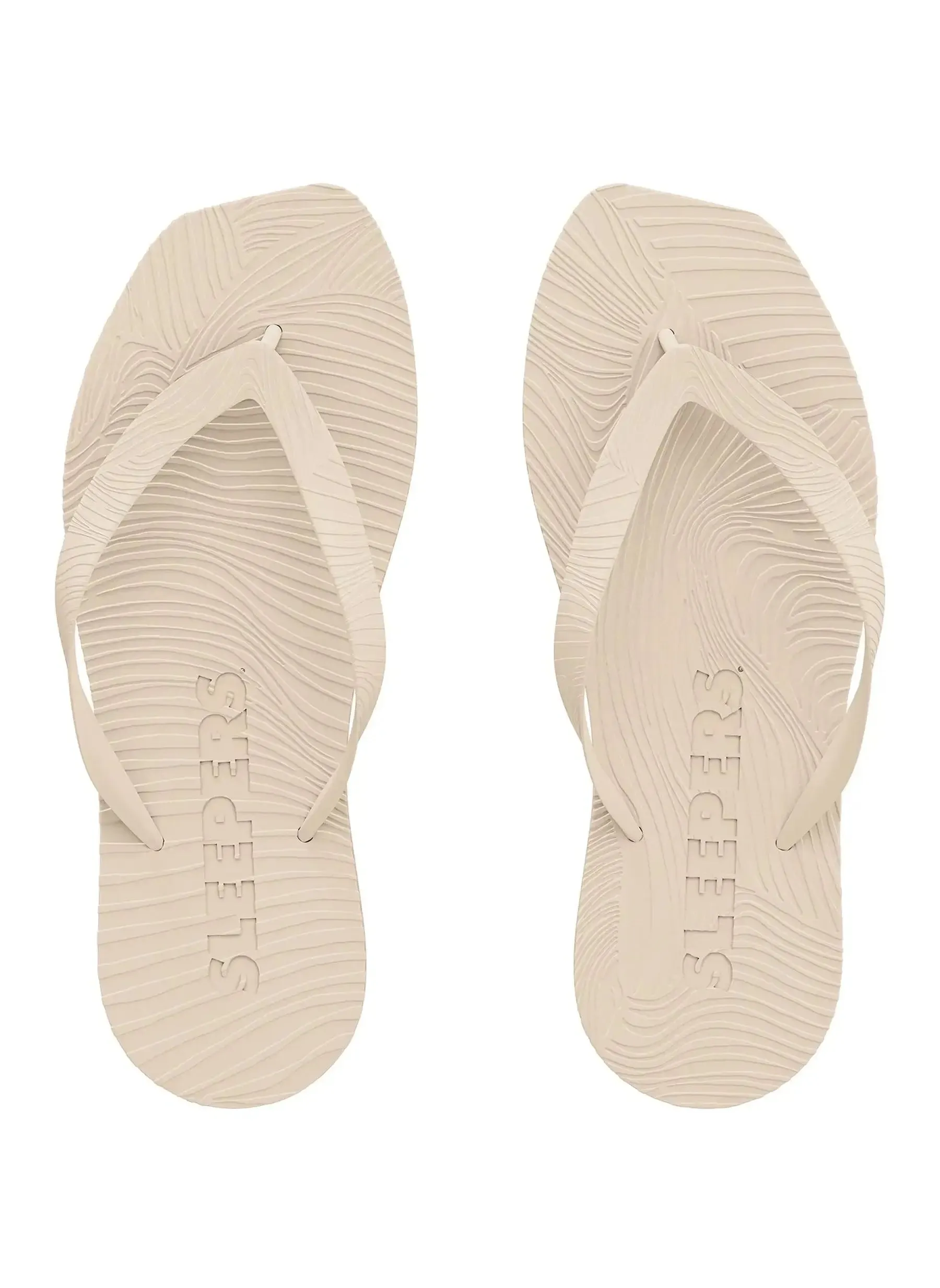 Tapered Platform Flip Flops - Eggnog