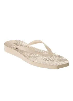 Tapered Platform Flip Flops - Eggnog