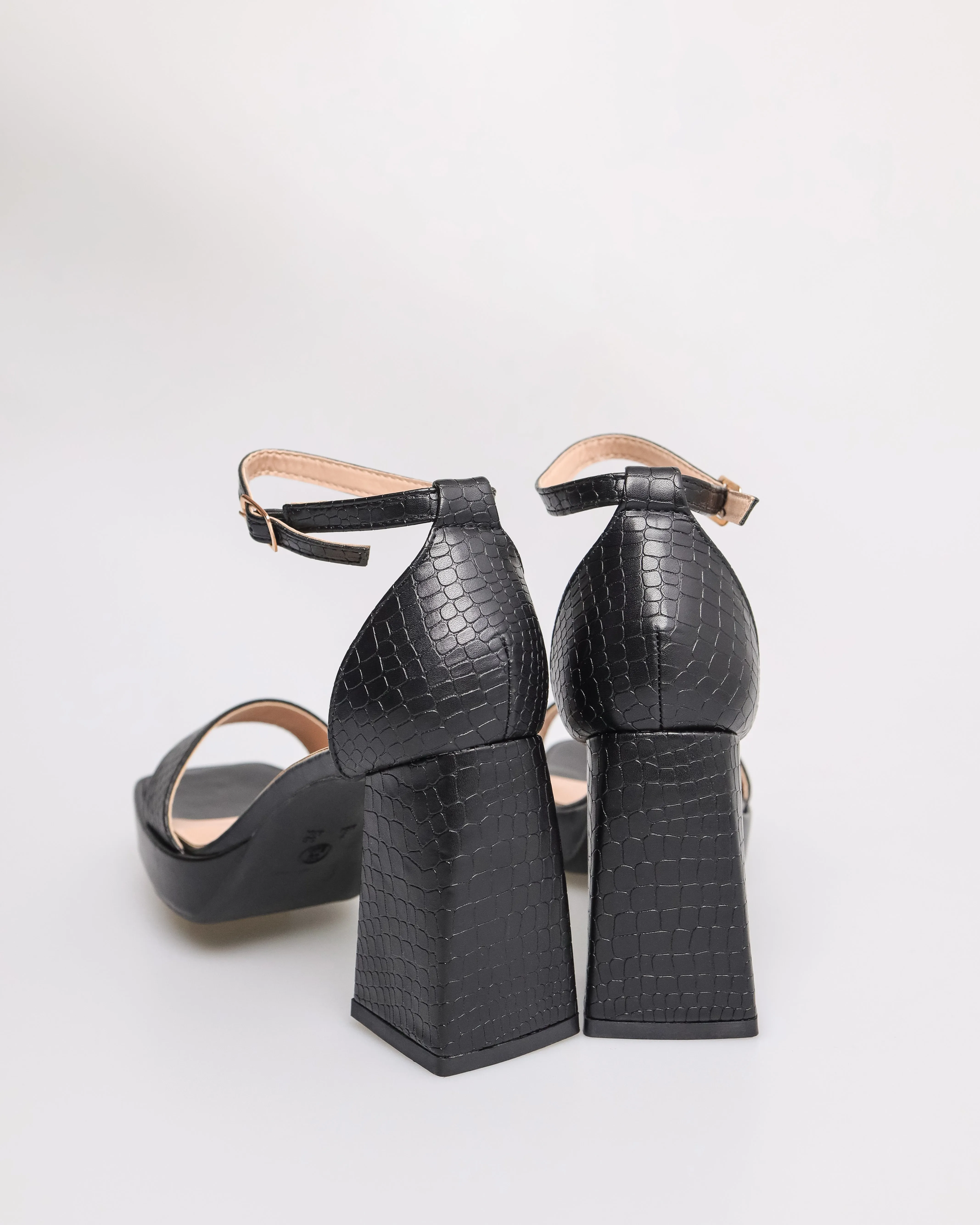 Tomaz NN180 Ladies Open Toe Wide-Block Heels