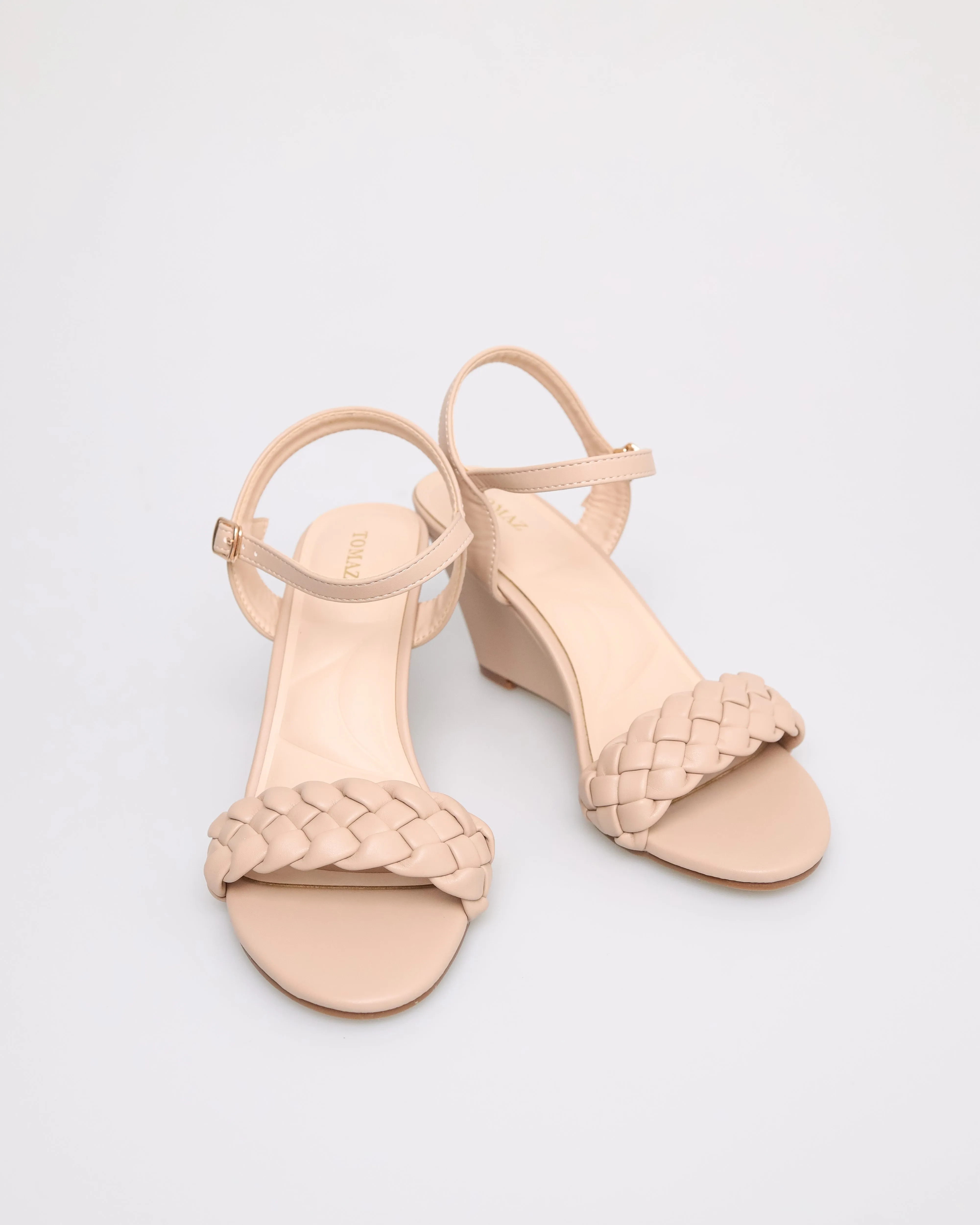 Tomaz NN200 Ladies Braided Wedges Heels