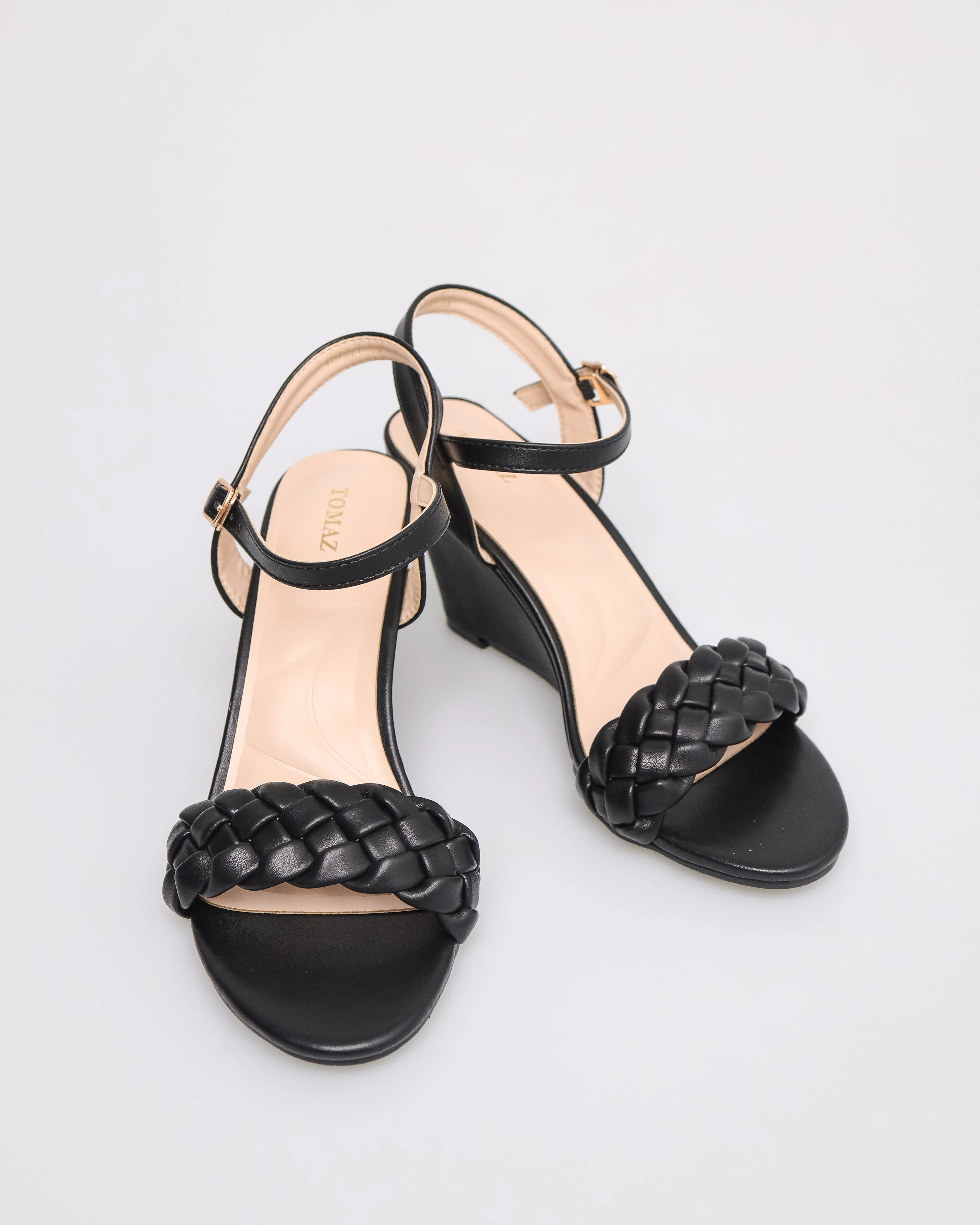 Tomaz NN200 Ladies Braided Wedges Heels