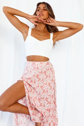 Unlock Love Crop Top White